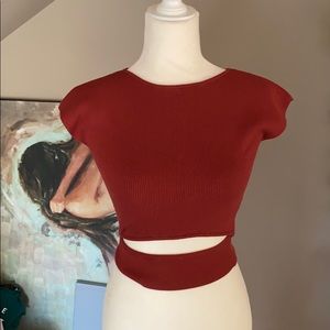 Maroon aritzia Wilfred Free top size S